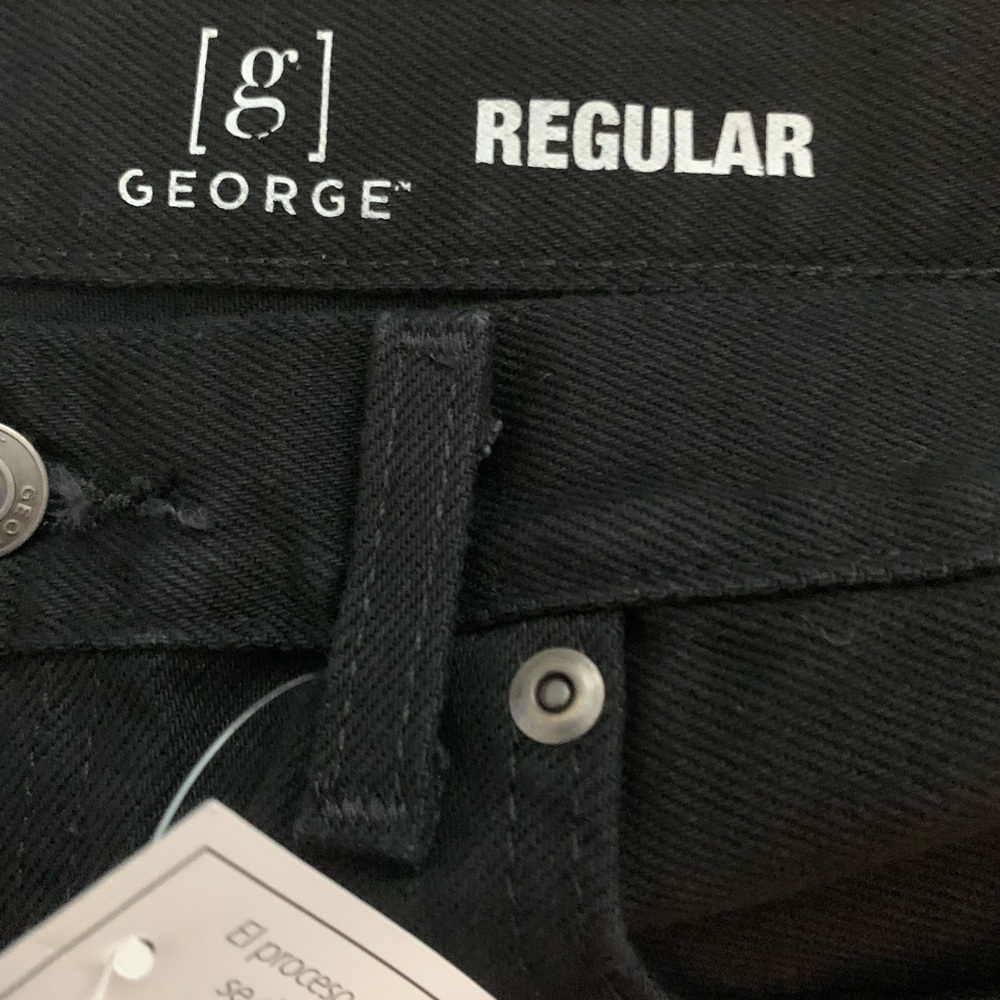 NWTs black jeans by George. Straight legs, button waist and zipper fly. 32x32. - Picture 8 of 8